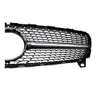 Autocollant décoratif pour grille de radiateur Motif nid d'abeille Accessoire Diamantgrill Urban Autocollant pour voiture (Chrome argent, W177 (K050))