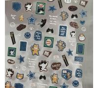 Autocollant décoratif rétro pour nail art, téléphone, journal pour adultes, autocollant multifonction