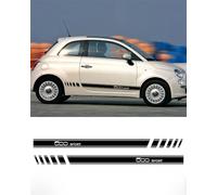 Autocollant Décoration Bande latérale pour Fiat Abarth 500 595 (Noir)