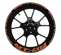 Autocollant Décoration Moyeu Roue Imperméable Réfléchissant Jante Intérieure Extérieure pour Yamaha MT-09 MT09 Set MT 09 2022 résistant aux Rayures(Color27)