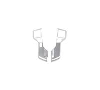 Autocollant Décoration pour Volant Voiture Accessoires D'intérieur Voiture Aspect Fiber Carbone ABS Autocollant Décoration pour 4runner 2010-2021 Couvre Volant Voiture (Color : Argent)