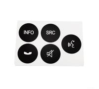 Autocollant découpé avec précision pour boutons de volant Maserati avec contraste amélioré entre texte et arrière-plan (A)