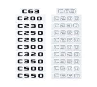 Autocollant d'emblème de Logo arrière de Coffre en Plastique ABS C200 C200L C230 C250 Compatible avec la Classe C W201 W202 W203 W204 W205(Glossy Black,4MATIC)