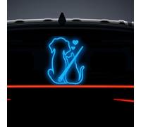 Autocollant d'essuie-glace chien et chat pour voitures, en vinyle imperméable, autocollant mignon en forme de chien agitant la queue, pour pare-brise arrière, décoration amusante et amusante pour