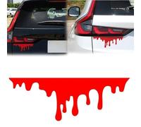 Autocollant d'Halloween pour voiture - Sang rouge qui coule - Peinture de sang rouge qui coule - Autocollant en vinyle imperméable pour voiture, voiture, feu arrière, fenêtre, pare-chocs
