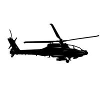 Autocollant d'hélicoptère générique pour Voiture et Sticker Mural 15 cm, 20 cm ou 30 cm (152/1) - Blanc Lisse - 15 cm