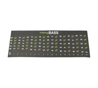 Autocollant d'identification pour manche de guitare basse compatible avec les modèles de basse à quatre cordes pour une utilisation quotidienne (5 cordes)