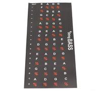 Autocollant d'identification pour manche de guitare basse compatible avec les modèles de basse à quatre cordes pour une utilisation quotidienne (4 cordes)
