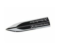 Autocollant d'insigne d'emblème d'aile latérale de garde-boue de voiture en métal 3D,Mercedes Benz,B,C,E,classe A- Style1 Black