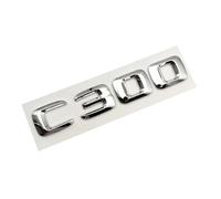 Autocollant d'insigne d'emblème de Coffre arrière de Voiture de Lettres chromées d'abs C200 C300 C400 4MATIC Logo Compatible avec Les Accessoires de Mercedes Classe C W205 W204 (Color : C300)