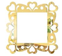 Autocollant d'interrupteur à fleurs, prise de lumière Surround, plaque doigt, couverture panneau, autocollant mural bureau et maison, décoration la Pour Prises(Gold,6pcs)