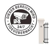 Autocollant d'observation par caméra - d'avertissement résistante UV, étiquette de sécurité Peel Stick, de protection extérieure | Fonction de sensibilisation à la de