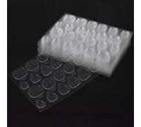 Autocollant d'Ongle de Colle Double Face,720Pièce/30Feuilles Respirants Autocollant D'Ongle Adhésif Transparent,Autocollant d'Ongle Adhésif Transparent,Nail Glue Jelly Gel Ruban Adhésif