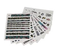 Autocollant d'ongle de serpent auto-adhésif, décoration de manucure bricolage personnalité unique autocollants d'art d'ongle de serpent 9 feuilles à la mode pour manucure bricolage