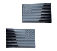 Autocollant Drapeau américain 3D - Emblème de Voiture en métal | Autocollant Drapeau Patriotique en Aluminium Mat | Décor extérieur de Camion de Moto de Voiture | Paire de marqueurs latéraux