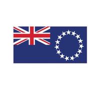 Autocollant Drapeau Cook Islands Îles Cook sticker flag - Taille : 8 cm
