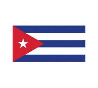 Autocollant Drapeau Cuba sticker flag - Taille : 8 cm