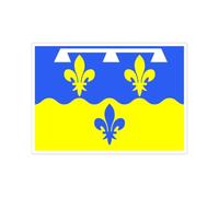 Autocollant drapeau sticker impermeable grande taille a4 loir cher