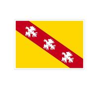 Autocollant drapeau sticker impermeable grande taille a4 lorrain lorraine
