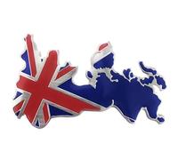 Autocollant drapeau Union Jack chromé | Autocollant de voiture | Badges chromés | Drapeau Angleterre Union Jack | Emblème | Badge graphique pour voiture de course