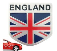 Autocollant drapeau Union Jack chromé | Autocollant de voiture | Badges chromés | Drapeau Angleterre Union Jack | Emblème | Badge graphique pour voiture de course