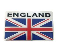 Autocollant drapeau Union Jack chromé | Autocollant de voiture | Badges chromés | Drapeau Angleterre Union Jack | Emblème | Badge graphique pour voiture de course