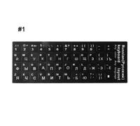 Autocollant Durable pour clavier russe, français, espagnol, japonais, allemand, arabe, coréen, italien, arrière-plan noir, livraison directe
