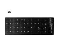 Autocollant Durable pour clavier russe, français, espagnol, japonais, allemand, arabe, coréen, italien, arrière-plan noir
