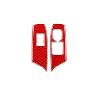 Autocollant En Fibre De Carbone Rouge Véritable Pour Chevrolet Pour Camaro 2016 2017 2018 2019 Pour Interrupteur De Lève-vitre CRRYUQWWM(Red For RHD)
