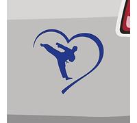 Autocollant en forme de c ur Taekwondo - 6 tailles - 21 couleurs - Pour arts martiaux - Karaté judo Love Japon