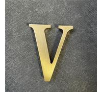 Autocollant en Laiton Massif de 6,6 cm - Lettres de l'Alphabet en Métal et Chiffres Autocollants Muraux - Signalisation d'Adresse de Maison, Numéros de Porte