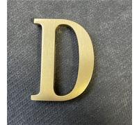 Autocollant en Laiton Massif de 6,6 cm - Lettres de l'Alphabet et Chiffres en Métal pour Mur - Signalisation d'Adresse de Maison, Numéros de Porte