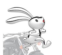 Autocollant en métal - Motif lapin - Chromé - Pour voiture - Résistant intempéries - Élégant logo de lapin en métal pour personnaliser