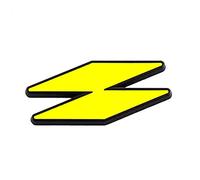 Autocollant en métal pour carrosserie de voiture - Motif diamant RS - Jaune et noir