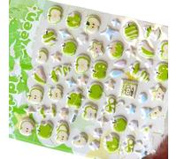 Autocollant en mousse pour enfant Motif fruits de dessin animé Pour bouteille d'eau, journal, agenda, étui de téléphone, scrapbooking, décorations de légumes et de fruits