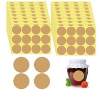 Autocollant en Papier Kraft (35 Planches), Une feuille de 12 étiquettes, Effet Kraft, Pour bocaux et conserves, bacs de rangement, aliments, Environ 420 Pièces,T4