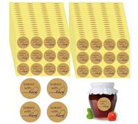 Autocollant en Papier Kraft (35 Planches), Une feuille de 12 étiquettes, Effet Kraft, Pour bocaux et conserves, bacs de rangement, aliments, Environ 420 Pièces,T2