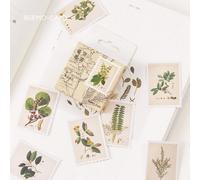 Autocollant En Papier Timbre Plantes Vintage, Étiquette Scrapbook, Papeterie Décorative Pour Journal Intime Planificateur, Papeterie Fournitures Scolaires, 45 Pièces/Lot