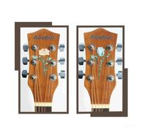 Autocollant en PVC pour manche de guitare Motif floral | Couleur rouge vif, matériau en PVC, s'adapte parfaitement à la tête, facile à appliquer, améliore l'apparence de la guitare