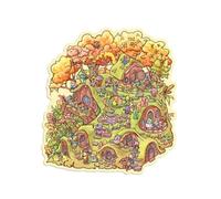 Autocollant en relief sur le thème de la nature saisonnière pour journaux, projets décoratifs de salle de classe, fournitures artisanales sûres, autocollants en PET