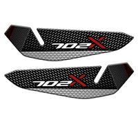 Autocollant en résine pour protège-mains effet 3D, compatible avec Benelli TRK 702 X (blanc/rouge)