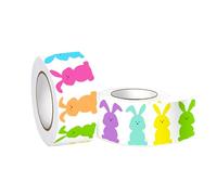 Autocollant en rouleau de lapin de Pâques - Bord décoratif - Pour salle de classe - 8 cm x 21 m