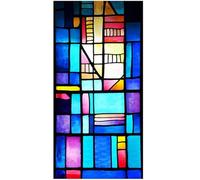 Autocollant en Verre vitrail fenêtre dépolie Papier électrostatique Art Peinture rétro église(Color 4,30x100cm)