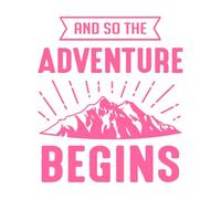 Autocollant en vinyle avec citation « Adventure and Saying Good » - 67,2 x 77 cm - Ne pas endommager la surface du mur - Rose