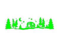 Autocollant en Vinyle for Voiture, Motif Montagne silencieuse, désert, Solitaire, décoration Graphique, Accessoires de réglage de Voiture(Green,60X15CM)