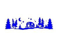 Autocollant en Vinyle for Voiture, Motif Montagne silencieuse, désert, Solitaire, décoration Graphique, Accessoires de réglage de Voiture(Blue,140X35CM)