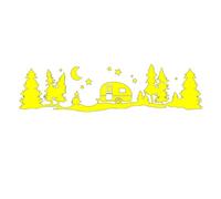 Autocollant en Vinyle for Voiture, Motif Montagne silencieuse, désert, Solitaire, décoration Graphique, Accessoires de réglage de Voiture(Yellow,120X30CM)