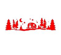 Autocollant en Vinyle for Voiture, Motif Montagne silencieuse, désert, Solitaire, décoration Graphique, Accessoires de réglage de Voiture(Red,100X25CM)