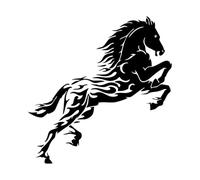 Autocollant en Vinyle for Voiture « Vous ne Pouvez Pas Marcher sans Un Cheval »(Black,24.3X25CM)