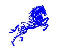 Autocollant en Vinyle for Voiture « Vous ne Pouvez Pas Marcher sans Un Cheval »(Blue,19.5X20CM)